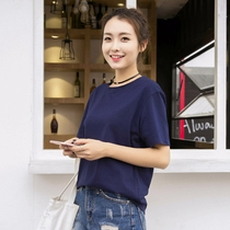 Solid color loose T-shirt women short sleeve 2020 new Korean version ulzzang Joker Simple couple student half sleeve shirt