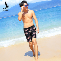 Men BAO WEN quick-drying large size Thailand seaside travel resort hot spring Beach five-point shorts swimsuit clothing