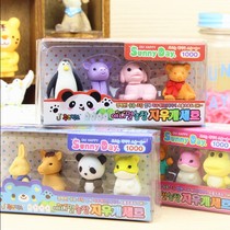 Stationery wholesale school supplies animal modeling 4 eraser Korean creative cute cartoon eraser