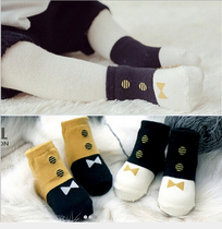 (Fashion bow tie socks)South Korea autumn and winter new cotton mens and womens childrens socks Baby baby non-slip socks
