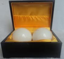 White Jade fitness ball health ball handball natural jade massage ball middle-aged and elderly health ball solid hand turn ball