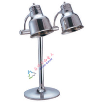 Double head stainless steel electric heat insulation lamp stainless steel base double head food insulation lamp