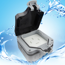 Outdoor rain-proof three-phase four-wire 25A air conditioning power socket 4-hole 25A high-power industrial waterproof switch panel