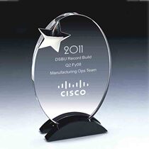 New metal five-pointed star trophy Crystal Star Trophy crystal medal trophy custom celebration gift