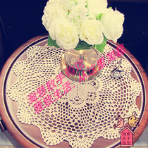 Amoy elegant pure handmade crochet hook flower cotton thread Lace Hollow woven table pad Coaster tablecloth tablecloth multi-color custom