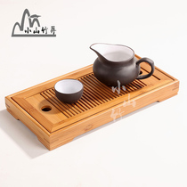 Kung Fu tea set bamboo tea tray mini tea tray bamboo water storage small office solid wood Tea Sea