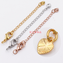 s925 silver lobster buckle with extended chain pearl necklace buckle bracelet buckle love chain tail diy jewelry accessories