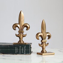 Imported brass handmade products retro logo bookstore craft decoration ornaments American and French European style calligraphy luxury soft clothes