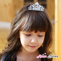 South Koreas new childrens head adorned with flower childrens hair accessories special price princess gift water drill crown haircut headgear