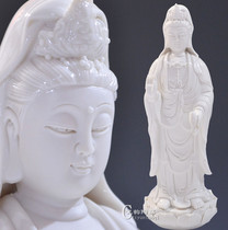 Dehua white porcelain Western Three Saints of Guanyin Bodhisattva Buddha statue ornament ceramic crafts feng shui home accessories