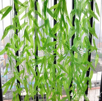 Simulation plant Splicing Special Price Balcony Hanging Wall Willow Leaf Decoration Green Vines 1 8 m 20 Pieces Leaves Big Willow Leaf