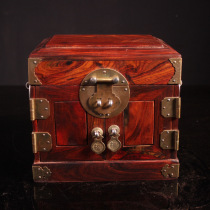 Mahogany dressing box Lao big red acid branch wood box Jewelry box Wooden gift box Mirror box Handicraft jewelry box