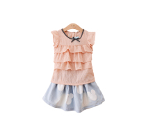 Summer New Girls Childrens Childrens Dress for Leisure Baby Childrens Childrens Childrens Dress