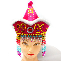 Mongolian dance headwear minority children Mongolian national hat Princess Princess Hat Tourist Princess Hat