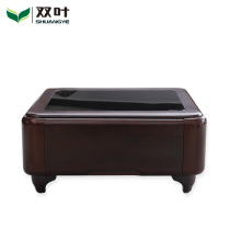 Double leaf furniture solid wood chess and cards with drawers can store simple atmosphere Chinese coffee table window Square a few