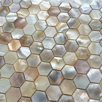 (Aofei)Hexagonal natural pink shell mosaic environmental protection for living room entrance kitchen background wall