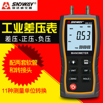 Shendawei SW-512 Industrial Differential Pressure Gauge High Precision Pressure Gauge Pressure Tester Digital Display Differential Pressure Gauge
