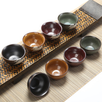 Mingfeng Ceramic Kung Fu Tea Cup Kiln Glaze Tea set with Tin Pins Mingcup Tea Cup