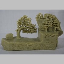 Landscape Seal Door Green Fields Stone Sculptures Small Pendulum Pieces Home Fine Non-Heritage Artworks Pavilion Terrace for viewing round-through