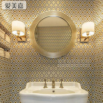 European bathroom mirror modern wall hanging toilet mirror living room decorative mirror porch mirror bathroom sun mirror