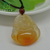Xiao Yazhai Natural Agate Ice Through Ice Color Jade Medullary Buddha Pendant Ice Color Jade Medullary Buddha Jade Pendant Pendant