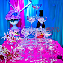 2014 Plastic goblet Acrylic champagne glass Champagne tower cup Champagne tower special wedding props gift