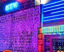 LED fishnet lights new years New Years New Year wedding decoration color light string Christmas light copper wire waterproof belt tail plug String Light