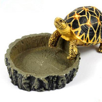   Imitation stump basin Medium size suitable for tortoises lizards ball pythons small and medium-sized climbing pets non-toxic resin