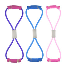8 word pull machine arm muscle mens and womens household latex chest expansion elastic rope Eight word pull rope fitness equipment