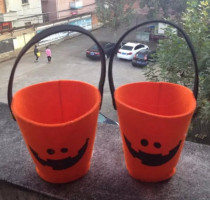 Halloween decorations Tote pumpkin bag Pumpkin bucket Childrens Pumpkin bag Stereo pumpkin basket Candy bag Pumpkin bucket