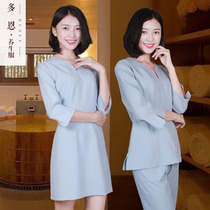 Dorn spring and summer new beautician uniform skirt sleeve dress blue dental nurse uniform pants suit