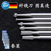 Germany imported Tungsten alloy Gumei 2 35 handle wood core carving micro carving gold and silver jewelry tooth machine Shixin needle milling cutter