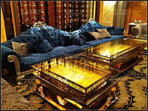 European-style KTV box sofa Entertainment deck Luminous coffee table Theme restaurant Music bar night club furniture