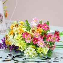2019 new family flower arrangement emulation flower and grass home decoration glue flower mixed living room bouquet home floral decoration fake floral art