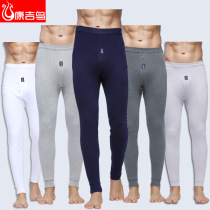 2021 autumn and winter new mens cotton autumn pants ordinary slim leggings mens middle-aged line pants warm pants