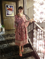 Special BORAKOO South Korea East Gate Summer Heart Love Sakura Pink Chiffon Shallow Slim Long