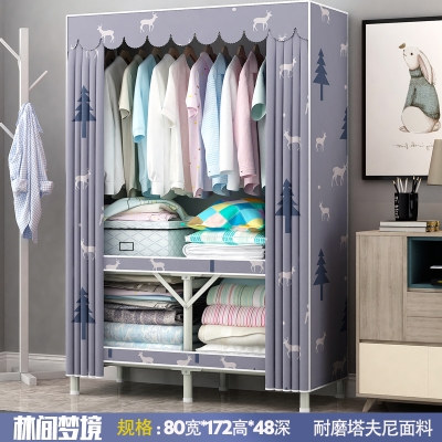 Cloth wardrobe storage cabinet installation simple durable wardrobe assembly hanging storage cabinet full cloth cabinet wardrobe simple