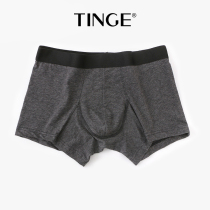 Tinge Solid Cotton Sport Youth Sexy Underwear Boxers Men's Mid Waist Comfort Breathable Quadruple Head Shorts