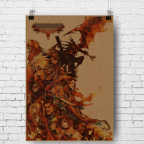 Final Fantasy FinalFantassy square classic game promotional painting retro version of the game poster