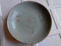 Qingjiaqing Dow Guangdong - glazed porcelain plate of the old civilian kiln disk diameter 17 cm old