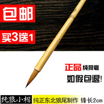 Pure Wolf small Kai calligraphy creation works with hard pen meticulous stroke hook line small running book Wolf Hou Xuan pen copy brush brush