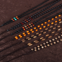 Jade Pei Crystal Agate Gold Pendant Lanyard