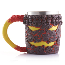 3D bronze monster skull cup creative mug Coffee demon appeared drinking cup Personality fashion creative cup