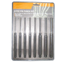 8PCE PIN PUNCH SET LONG SERIES Alleway 8-piece gusset non-slip handle garden Post PUNCH