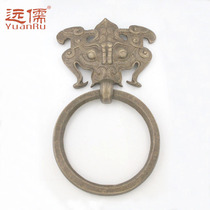 Yuanru copper sculpture Chinese antique classical beast head brass door ring door handle YRH998 Yuanmingyuan same style