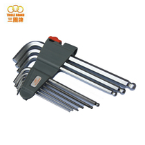 (Shanghai Three Circles Tool) lengthened ball head Inner hexagon wrench chrome vanadium steel Hexagonal spoon 1 5-10mm