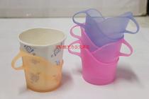 Environmentally friendly paper cup holder disposable paper cup holder plastic cup holder cup holder (a pack of 10 prices)