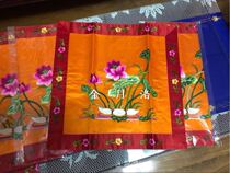 Jinyueluo Buddhist embroidery Su embroidery Sutra cover Sutra cloth bag Sutra cloth Sutra bag bag long streamer table around Longmen