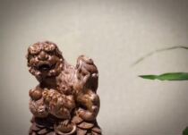 Factory direct India Laoshan sandalwood things Ruyi root carving ornaments Wood carving crafts large landscape