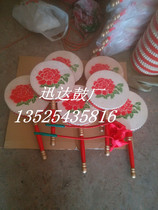 Children Peony Hot Bab Drum Dance Drum Props Performance Drummer drummer fan drum Tibetan drum and send drum stick